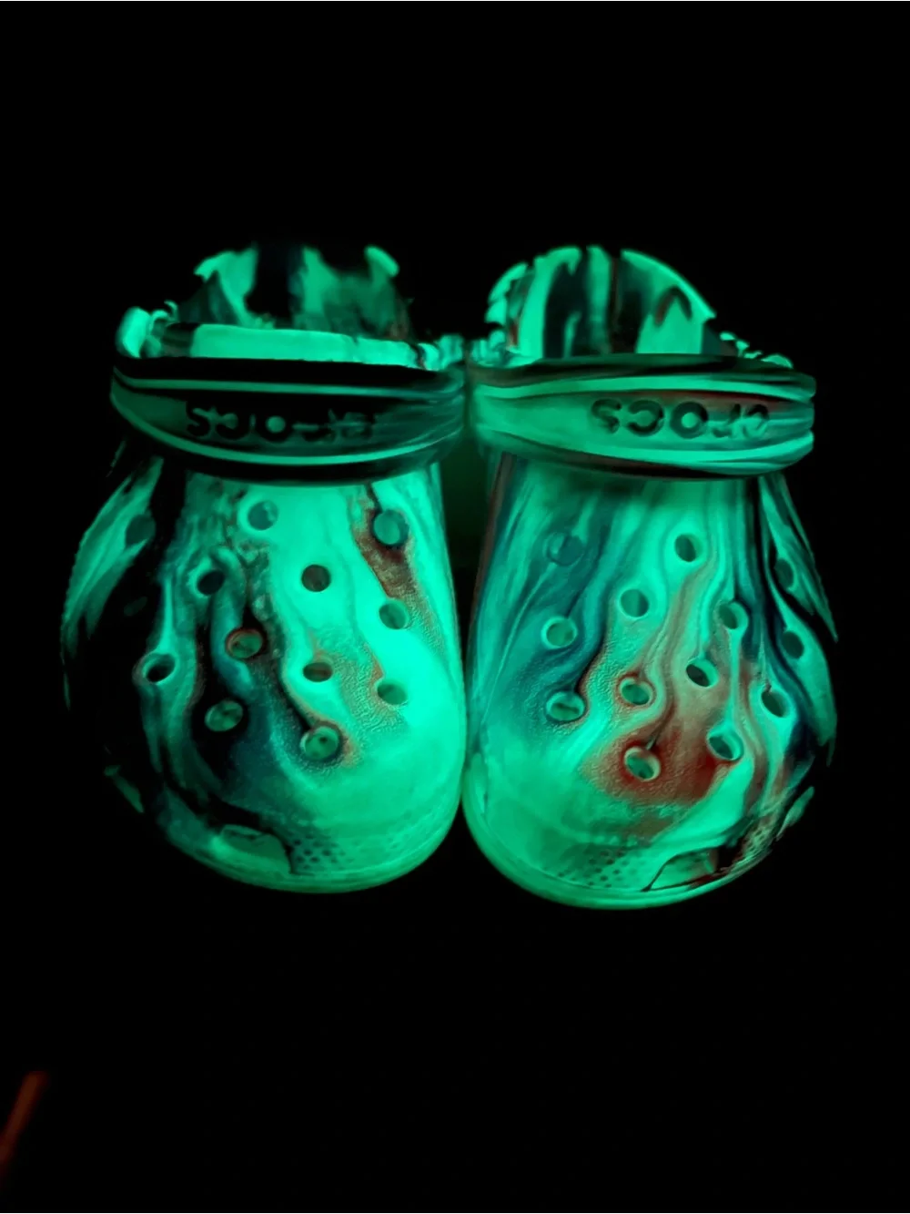 CROCS Kids Pink, Purple & glow in the dark